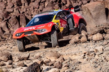 Yanbu, Suudi Arabistan. 05-19 Ocak 2024. 203 numara, Sebastien Loeb Fabian Lurquin, Prodrive Hunter, BRX Prodrive, üçüncü sırada..