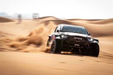 Yanbu, Suudi Arabistan. 05-19 Ocak 2024. 46 Dakar Rallisi. # 216, Seth Quintero Dennis Zenz, Toyota GR DKR Hilux, oyota Gazoo Yarışı.