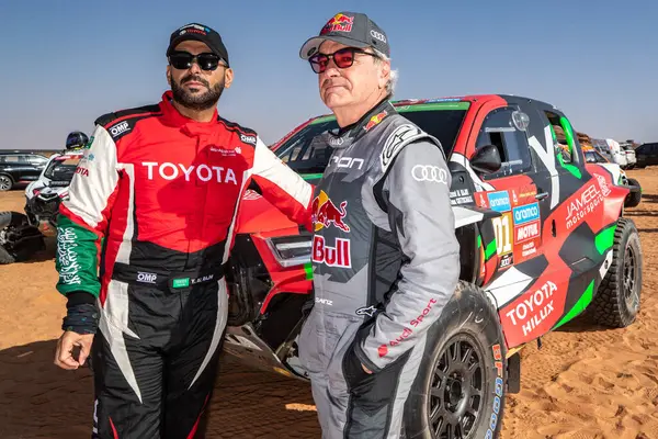 Yanbu Saudi Arabien 2024 Rallye Dakar 201 Yazeed Rajhi Toyota Stockbild