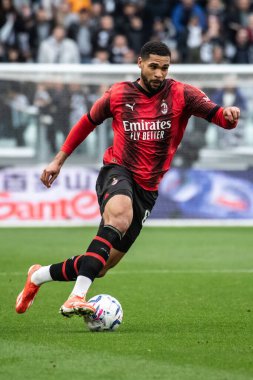 Torino, İtalya. 27 Nisan 2024. İtalyan Serisi A Futbol Şampiyonası. Juventus FC, Milan 'a karşı. Ruben Loftus-Cheek, Milan.