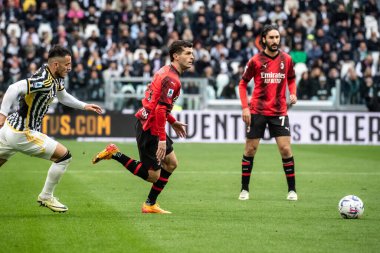 Torino, İtalya. 27 Nisan 2024. İtalyan Serisi A Futbol Şampiyonası. Juventus FC, Milan 'a karşı. Christian Pulisiç, Milan.