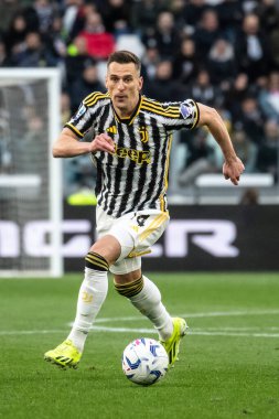 Torino, İtalya. 27 Nisan 2024. İtalyan Serisi A Futbol Şampiyonası. Juventus FC, Milan 'a karşı 0-0. Alek Milik, Juventus.