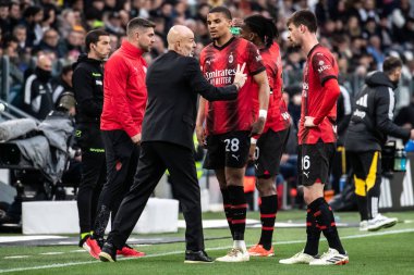 Torino, İtalya. 27 Nisan 2024. İtalyan Serisi A Futbol Şampiyonası. Juventus FC, AC Milan 'a karşı 0-0.