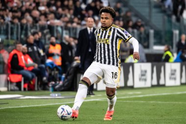 Torino, İtalya. 27 Nisan 2024. İtalyan Serisi A Futbol Şampiyonası. Juventus FC, Milan 'a karşı 0-0. Weston Mckennie, Juventus.