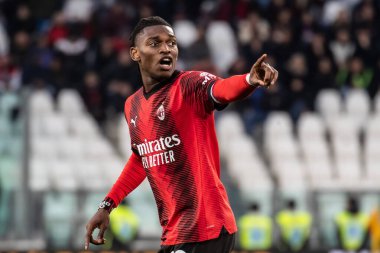 Torino, İtalya. 27 Nisan 2024. İtalyan Serisi A Futbol Şampiyonası. Juventus FC, Milan 'a karşı 0-0. Rafael Leao, Milan.