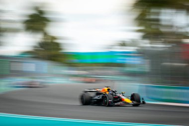 Miami, FL, ABD. 02-05 Mayıs 2024. Formula 1 Dünya Şampiyonası. Formula 1 Crypto.com Miami Grand Prix. Pazar günü. Max Verstappen. Red Bull, yarışta ikinci..