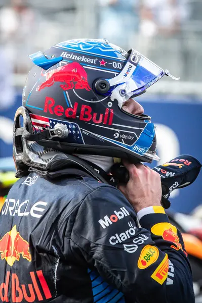 stock image Miami, FL, USA. 02-05 May 2024. Formula 1 World Championship. Formula 1 Crypto.com Miami Grand Prix. Sunday. Max Verstappen. Red Bull, second in the race.