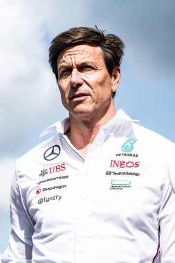 Zandvoort, Hollanda. 22-25 Ağustos 2024. Formula 1 Heineken Hollanda Grand Prix 'si. Cumartesi, Race. Toto Wolff, Ekip Müdürü Mercedes AMG F1.
