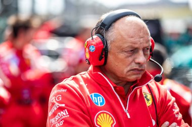 Zandvoort, Hollanda. 22-25 Ağustos 2024. Formula 1 Heineken Hollanda Grand Prix 'si. Cumartesi, Race. Frederic Vasseur, Takım Müdürü Scuderia Ferrari.