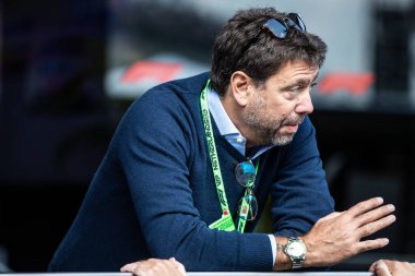 Zandvoort, Hollanda. 22-25 Ağustos 2024. Formula 1 Heineken Hollanda Grand Prix 'si. Pazar, yarış günü. Andrea Agnelli, İtalyan girişimci ve spor menajeri, Juventus FC 'nin eski başkanı..