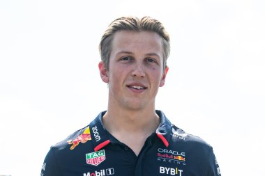 Zandvoort, Hollanda. 22-25 Ağustos 2024. Formula 1 Heineken Hollanda Grand Prix 'si. Cumartesi. Liam Lawson, genç Red Bull sürücüsü..