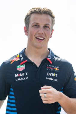 Zandvoort, Hollanda. 22-25 Ağustos 2024. Formula 1 Heineken Hollanda Grand Prix 'si. Cumartesi. Liam Lawson, genç Red Bull sürücüsü..