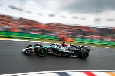 Zandvoort, Hollanda. 22-25 Ağustos 2024. Formula 1 Heineken Hollanda Grand Prix 'si. Cumartesi. # 63, George RUSSELL, GBR, Mercedes AMG F1 Team, Mercedes-AMG F1 W15 E Performans.