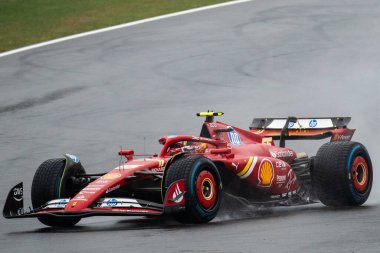 Zandvoort, Hollanda. 22-25 Ağustos 2024. Formula 1 Heineken Hollanda Grand Prix 'si. Cumartesi. # 55, Carlos SAINZ Jr., ESP, Scuderia Ferrari Takımı, SF-24.