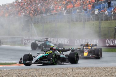 Zandvoort, Hollanda. 22-25 Ağustos 2024. Formula 1 Heineken Hollanda Grand Prix 'si. Cumartesi. # 44, Lewis HAMILTON, GBR, Mercedes AMG F1 Ekibi, Mercedes-AMG F1 W15 E Performans.