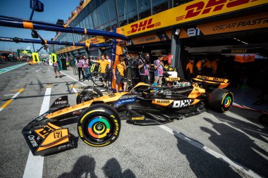 Zandvoort, Hollanda. 22-25 Ağustos 2024. Formula 1 Heineken Hollanda Grand Prix 'si. Cuma, bedava antrenman. # 81, Oscar PIASTRI, AUS, McLaren F1 Ekibi, MCL38, Mercedes motoru.