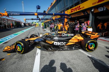 Zandvoort, Hollanda. 22-25 Ağustos 2024. Formula 1 Heineken Hollanda Grand Prix 'si. Cuma, bedava antrenman. # 81, Oscar PIASTRI, AUS, McLaren F1 Ekibi, MCL38, Mercedes motoru.