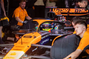 Zandvoort, Hollanda. 22-25 Ağustos 2024. Formula 1 Heineken Hollanda Grand Prix 'si. Cuma, bedava antrenman. # 81, Oscar PIASTRI, AUS, McLaren F1 Ekibi, MCL38, Mercedes motoru.