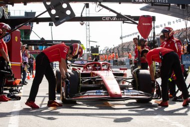 Zandvoort, Hollanda. 22-25 Ağustos 2024. Formula 1 Heineken Hollanda Grand Prix 'si. Cuma, bedava antrenman. # 55, Carlos SAINZ Jr., ESP, Scuderia Ferrari Takımı, SF-24.