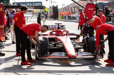 Zandvoort, Hollanda. 22-25 Ağustos 2024. Formula 1 Heineken Hollanda Grand Prix 'si. Cuma, bedava antrenman. # 16, Charles LECLERC, MCO, Scuderia Ferrari Takımı, SF24.