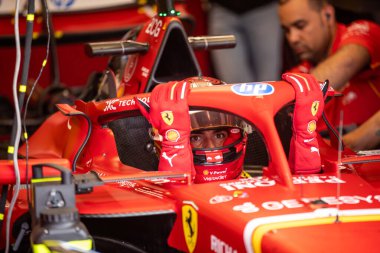 Zandvoort, Hollanda. 22-25 Ağustos 2024. Formula 1 Heineken Hollanda Grand Prix 'si. Cuma, bedava antrenman. # 55, Carlos SAINZ Jr., ESP, Scuderia Ferrari Takımı, SF-24.