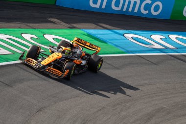 Zandvoort, Hollanda. 22-25 Ağustos 2024. Formula 1 Heineken Hollanda Grand Prix 'si. Cuma, bedava antrenman. # 4, Lando NORRIS, GBR, McLaren F1 Ekibi, MCL38, Mercedes motoru.