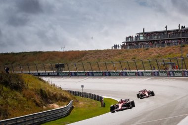 Zandvoort, Hollanda. 22-25 Ağustos 2024. Formula 1 Heineken Hollanda Grand Prix 'si. Cuma, bedava antrenman. Charles Leclerc ve Carlos Sainz, Scuderia Ferrari Takımı, SF-24.