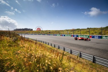 Zandvoort, Hollanda. 22-25 Ağustos 2024. Formula 1 Heineken Hollanda Grand Prix 'si. Cuma, bedava antrenman. # 55, Carlos SAINZ Jr., ESP, Scuderia Ferrari Takımı, SF-24.