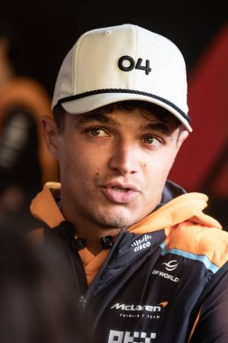 Zandvoort, Hollanda. 22-25 Ağustos 2024. Formula 1 Heineken Hollanda Grand Prix 'si. Perşembe, şoförler geliyor. Lando NORRRIS, GBR, McLaren F1 Takımı.