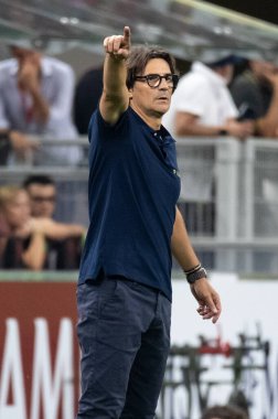 Milan, İtalya, Giuseppe Meazza Stadyumu. 17 Ağustos 2024. İtalyan Serisi A Futbol Şampiyonası. AC Milan Torino FC 'ye karşı. Paolo Vanoli, Koç Torino..