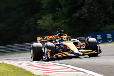 Budapeşte, Macaristan. Macar Pisti. 21 Temmuz 2024. Formula 1 Dünya Şampiyonu. Macaristan Grand Prix 'si. Yarış. # 81, Oscar PIASTRI, AUS, McLaren F1 Team, MCL38, Mercedes motoru, yarışı kazanan.