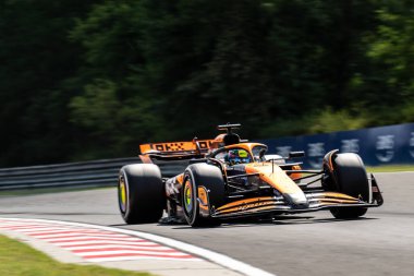 Budapeşte, Macaristan. Macar Pisti. 21 Temmuz 2024. Formula 1 Dünya Şampiyonu. Macaristan Grand Prix 'si. Yarış. # 81, Oscar PIASTRI, AUS, McLaren F1 Team, MCL38, Mercedes motoru, yarışı kazanan.