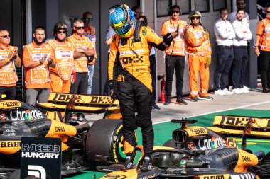 Budapeşte, Macaristan. Macar Pisti. 21 Temmuz 2024. Formula 1 Dünya Şampiyonu. Macaristan Grand Prix 'si. Yarış. # 81, Oscar PIASTRI, AUS, McLaren F1 Team, MCL38, Mercedes motoru, yarışı kazanan.