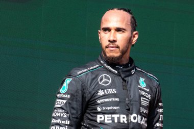 Budapeşte, Macaristan. Macar Pisti. 21 Temmuz 2024. Formula 1 Dünya Şampiyonu. Macaristan Grand Prix 'si. Yarış. # 44, Lewis HAMILTON, GBR, Mercedes AMG F1 Team, Mercedes-AMG F1 W15 E Performans, üçüncü sırada.