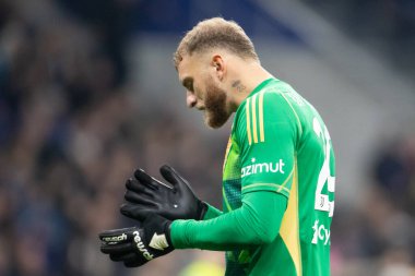 Milan, İtalya. Giuseppe Meazza Stadyumu, San Siro. 27 Ekim 2024. İtalyan EniLive Futbol Şampiyonası 2024-25. Inter, Juventus 'a karşı 4-4. Michele Di Gregorio, kaleci Juventus.