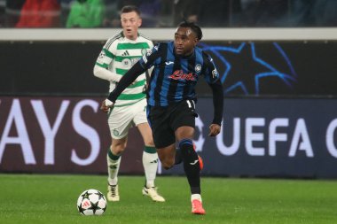 Bergamo, Italy. 23 October 2024. UEFA Champions League. Atalanta BC vs Celtic FC. Ademola Lookman, Atalanta. clipart