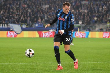 Bergamo, İtalya. 23 Ekim 2024. UEFA Şampiyonlar Ligi. Atalanta BC, Celtic FC 'ye karşı. Mateo Retegui, Atalanta 'nın Denemesi.