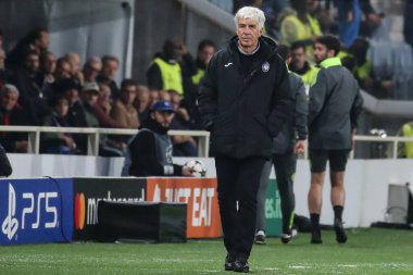 Bergamo, İtalya. 23 Ekim 2024. UEFA Şampiyonlar Ligi. Atalanta BC, Celtic FC 'ye karşı 0-0. Gian Piero Gasperini, koç Atalanta.