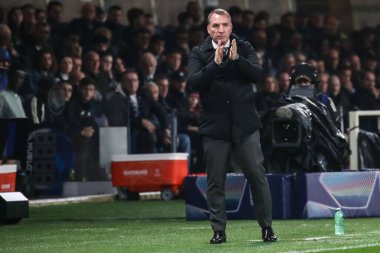 Bergamo, İtalya. 23 Ekim 2024. UEFA Şampiyonlar Ligi. Atalanta BC, Celtic FC 'ye karşı. Brendan Rodgers, antrenör Kelt.