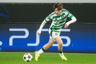 Bergamo, İtalya. 23 Ekim 2024. UEFA Şampiyonlar Ligi. Atalanta BC, Celtic FC 'ye karşı 0-0. Kyogo Furuhashi, Kelt.