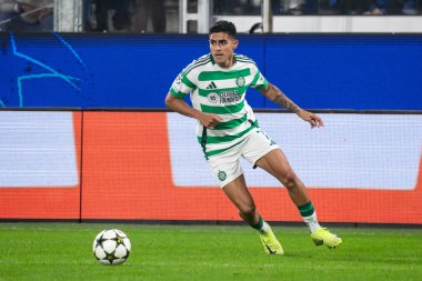 Bergamo, İtalya. 23 Ekim 2024. UEFA Şampiyonlar Ligi. Atalanta BC, Celtic FC 'ye karşı 0-0. Luis Palma, Kelt.