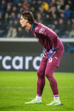 Bergamo, İtalya. 23 Ekim 2024. UEFA Şampiyonlar Ligi. Atalanta BC, Celtic FC 'ye karşı 0-0. Marco Carnesecchi, kaleci Atalanta..
