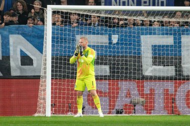 Bergamo, İtalya. 23 Ekim 2024. UEFA Şampiyonlar Ligi. Atalanta BC, Celtic FC 'ye karşı 0-0. Kasper Schmeichel, kaleci Kelt.