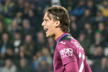Bergamo, İtalya. 23 Ekim 2024. UEFA Şampiyonlar Ligi. Atalanta BC, Celtic FC 'ye karşı 0-0. Marco Carnesecchi, kaleci Atalanta..