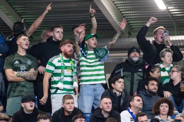 Bergamo, İtalya. 23 Ekim 2024. UEFA Şampiyonlar Ligi. Atalanta BC, Celtic FC 'ye karşı 0-0. Celtic Destekçileri.