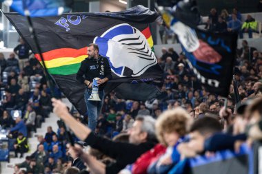 Bergamo, İtalya. 23 Ekim 2024. UEFA Şampiyonlar Ligi. Atalanta BC, Celtic FC 'ye karşı 0-0. Destekçiler Atalanta.