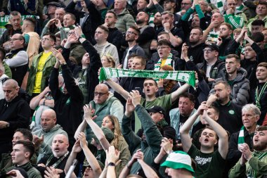 Bergamo, İtalya. 23 Ekim 2024. UEFA Şampiyonlar Ligi. Atalanta BC, Celtic FC 'ye karşı 0-0. Celtic Destekçileri.