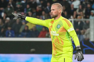 Bergamo, İtalya. 23 Ekim 2024. UEFA Şampiyonlar Ligi. Atalanta BC, Celtic FC 'ye karşı 0-0. Kasper Schmeichel, kaleci Kelt.