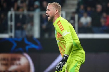 Bergamo, İtalya. 23 Ekim 2024. UEFA Şampiyonlar Ligi. Atalanta BC, Celtic FC 'ye karşı 0-0. Kasper Schmeichel, kaleci Kelt.