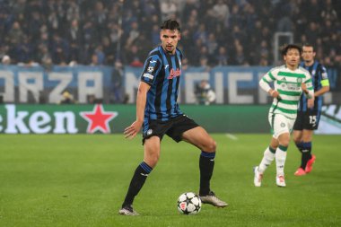 Bergamo, İtalya. 23 Ekim 2024. UEFA Şampiyonlar Ligi. Atalanta BC, Celtic FC 'ye karşı. Berat Djimsiti, Atalanta.